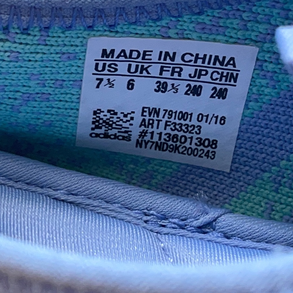 Adidas Lightweight Mint Green Knit Sneakers Women’s Size 7.5 - Picture 8 of 11